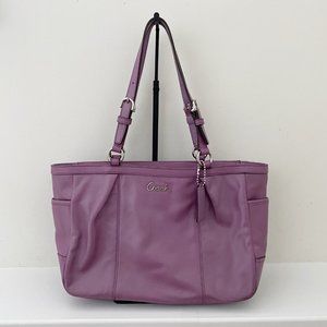 Coach Lavender Leather Shoulder Tote